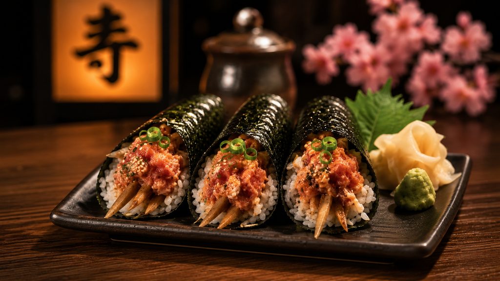 How to Make Sushi - Spicy Tuna Hand Roll with Gobo